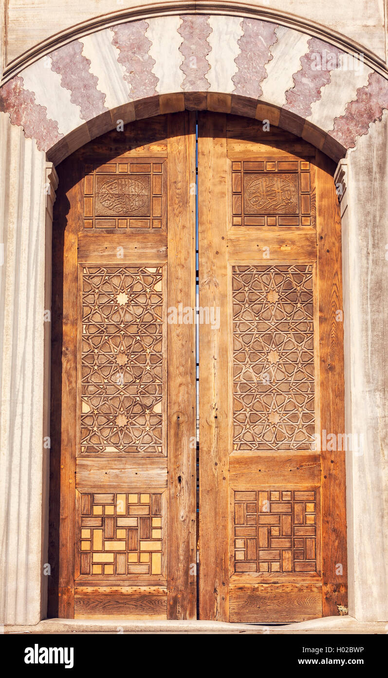 Immagine della moschea ornati porta. Istanbul, Turchia. Foto Stock