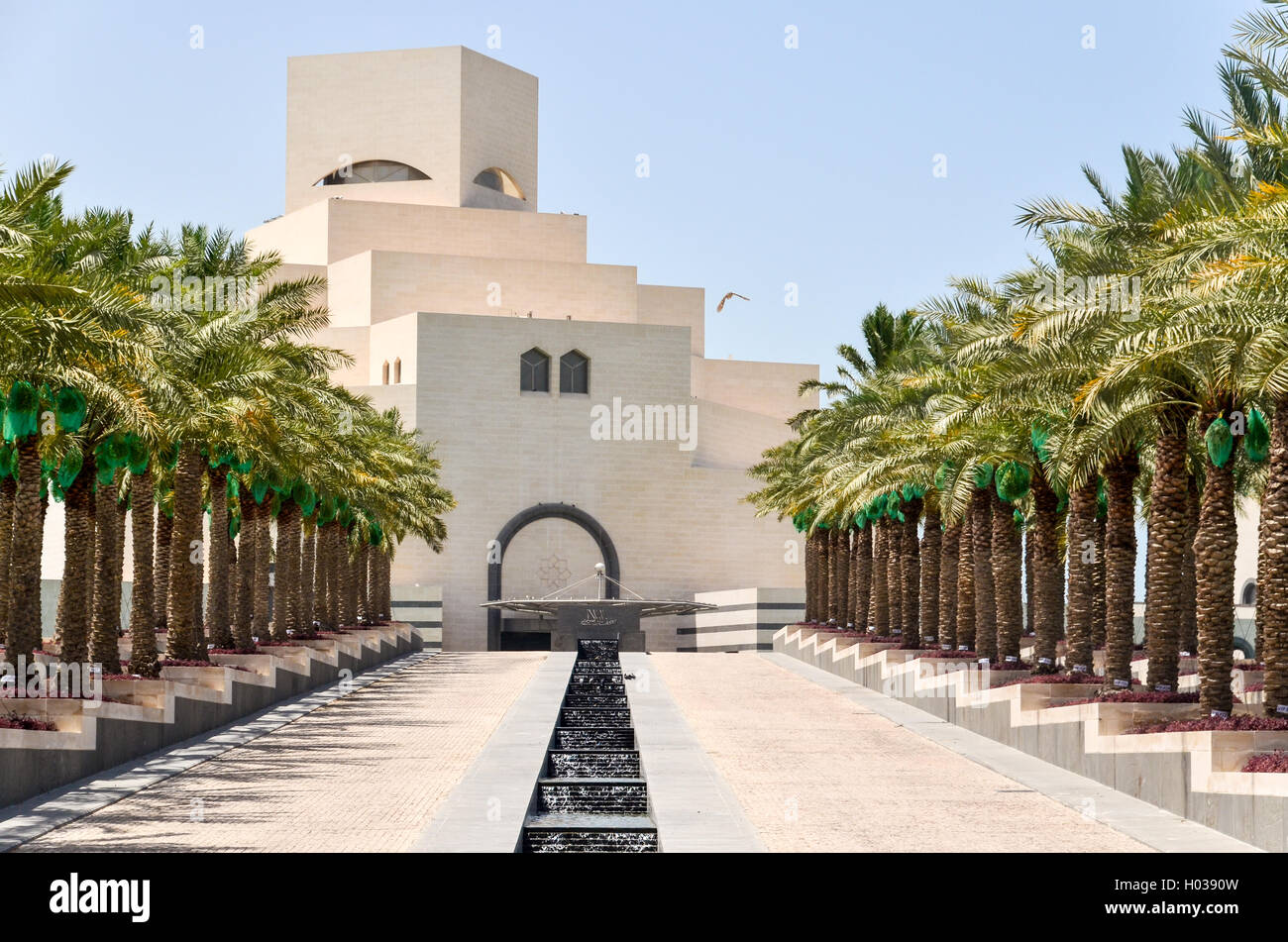 Doha il museo di arte islamica del Qatar Foto Stock
