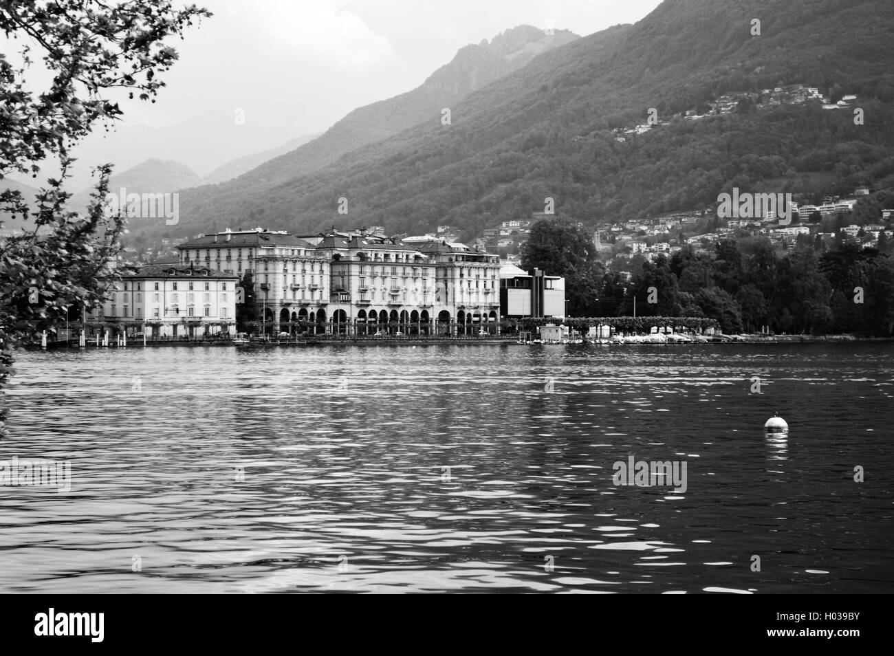 Il lago di Lugano in Svizzera. Foto Stock