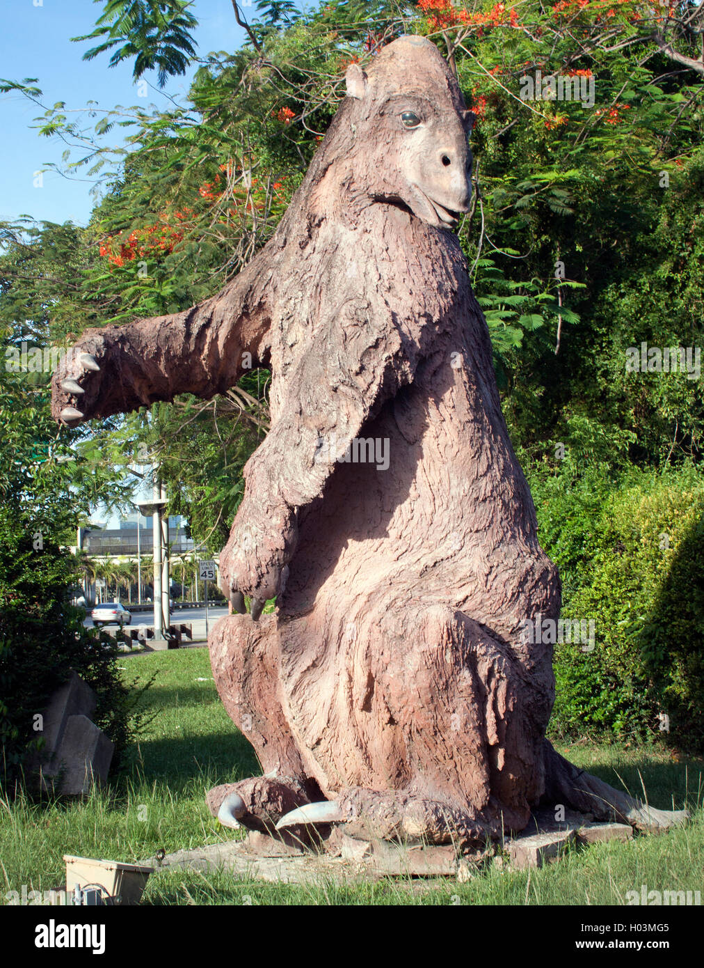 Bradipo gigante scultura in Miami Florida Foto Stock