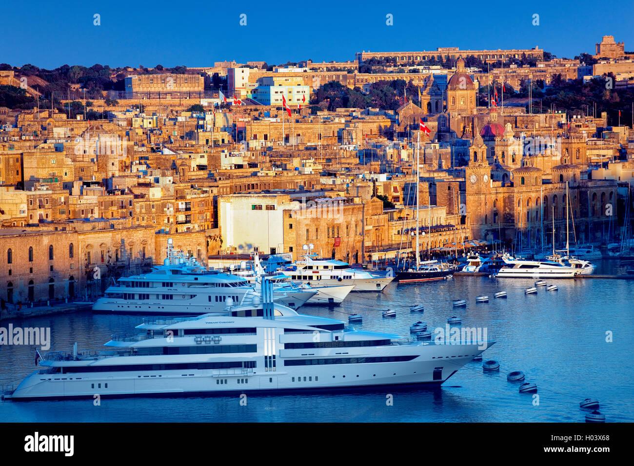 Vittoriosa nel porto di La Valletta, Malta Foto Stock