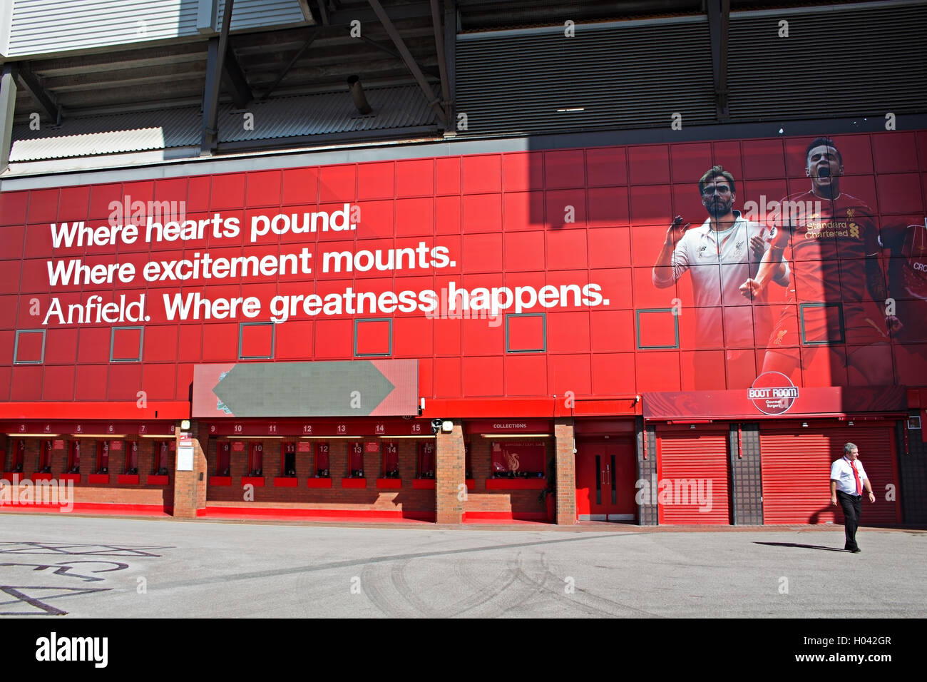 LIVERPOOL REGNO UNITO. 17settembre 2016. La biglietteria a Liverpool Football Club stadium Kop fine Foto Stock