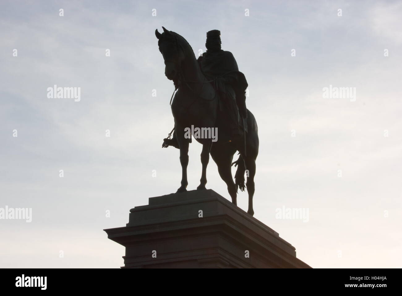 Monumento equestre al Gianicolo dedicata a Giuseppe Garibaldi, Roma, Italia, dettaglio Foto Stock