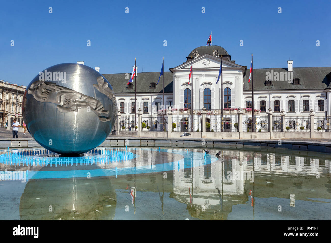 Palazzo Grassalkovich, Bratislava Slovacchia Città Capitale, Slovacchia.Europe Foto Stock