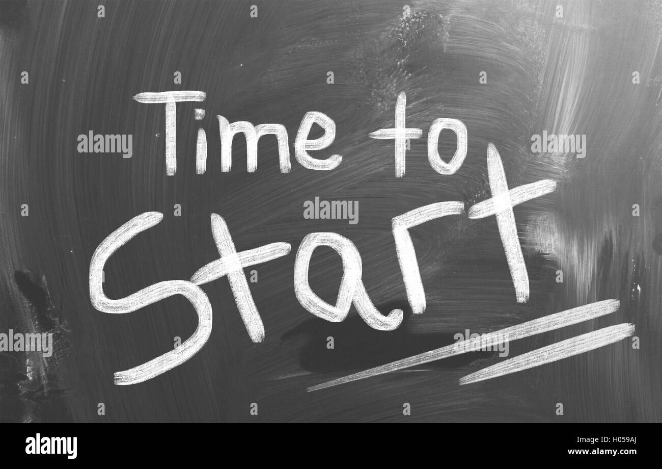 Tempo per iniziare la nozione Foto Stock