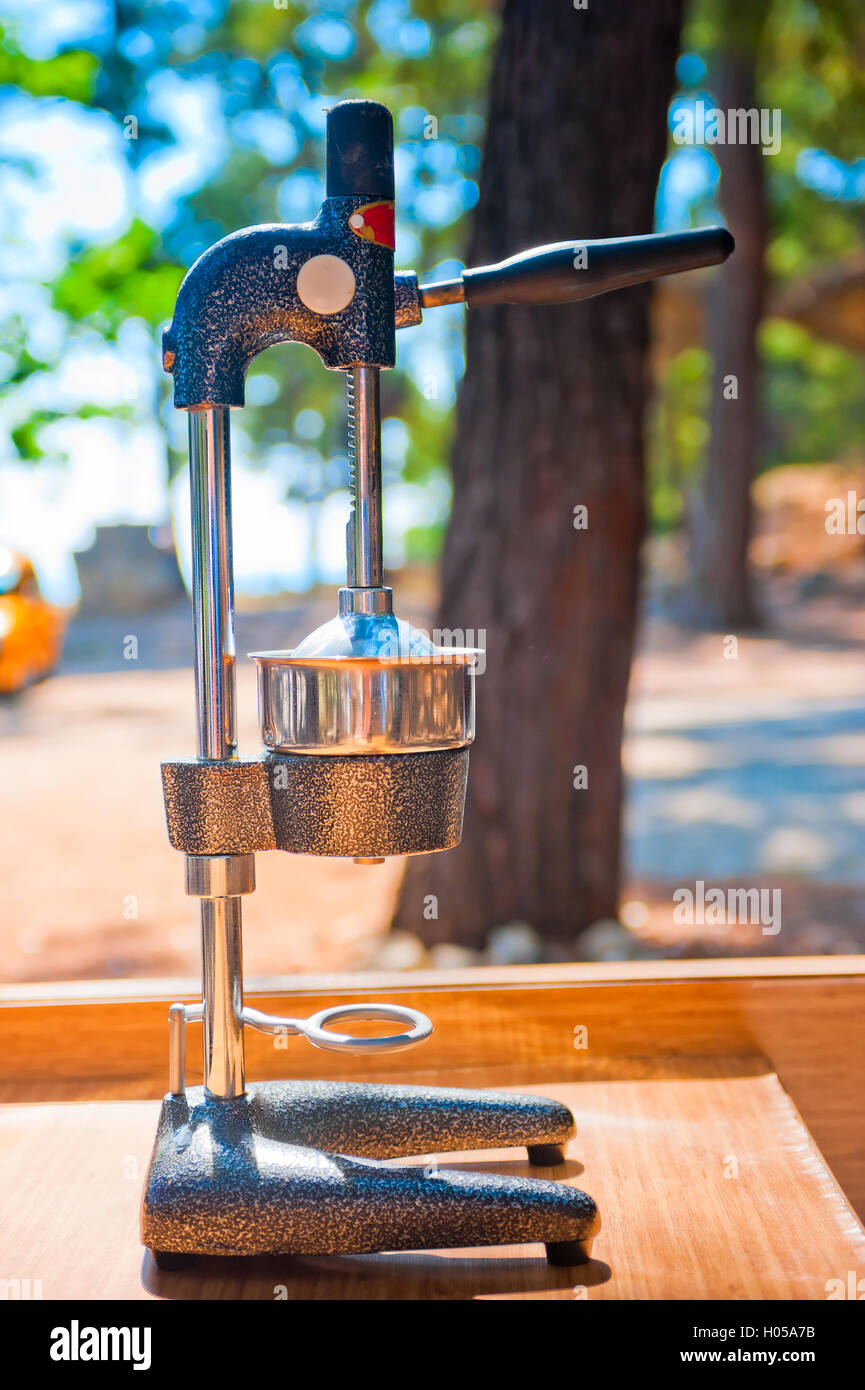 Centrifuga manuale Chrome Foto Stock