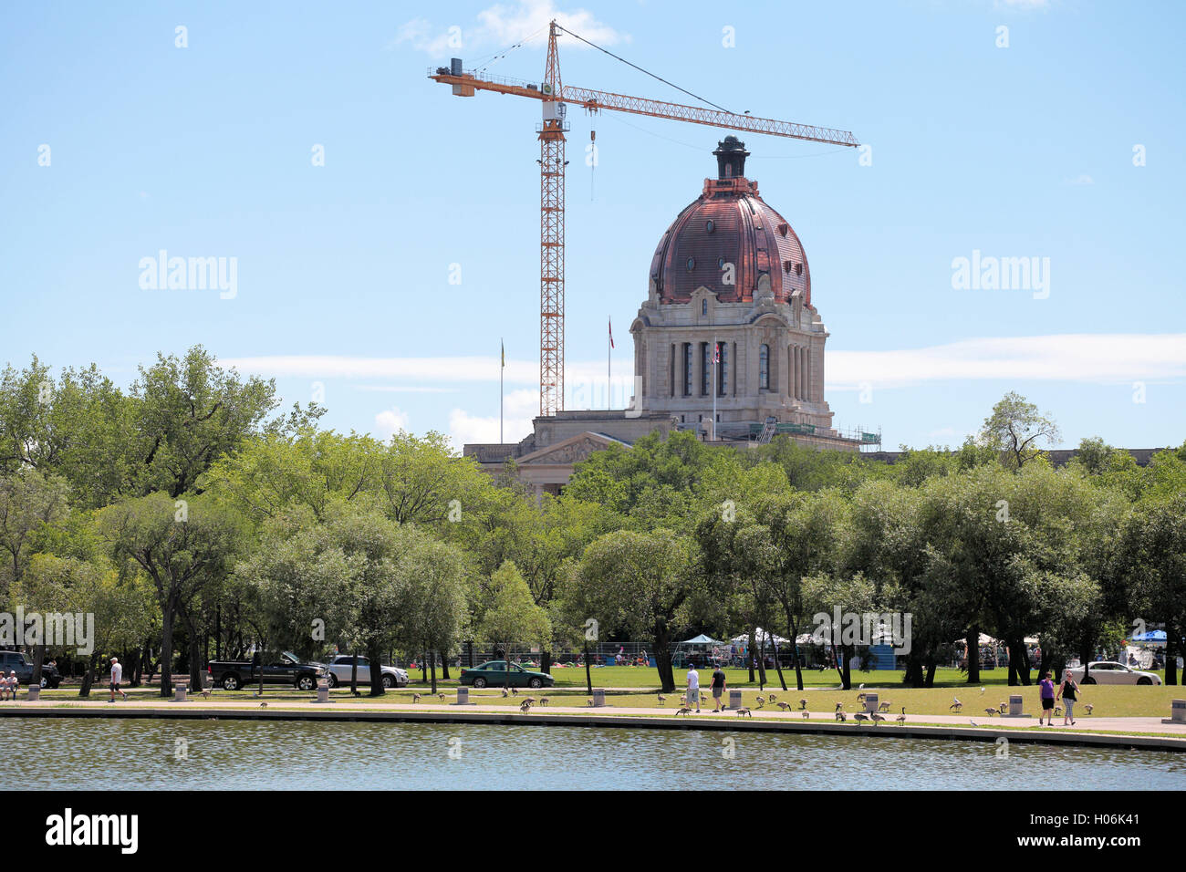 Scena da Wascana Park di Regina, Saskatchewan, Canada Foto Stock