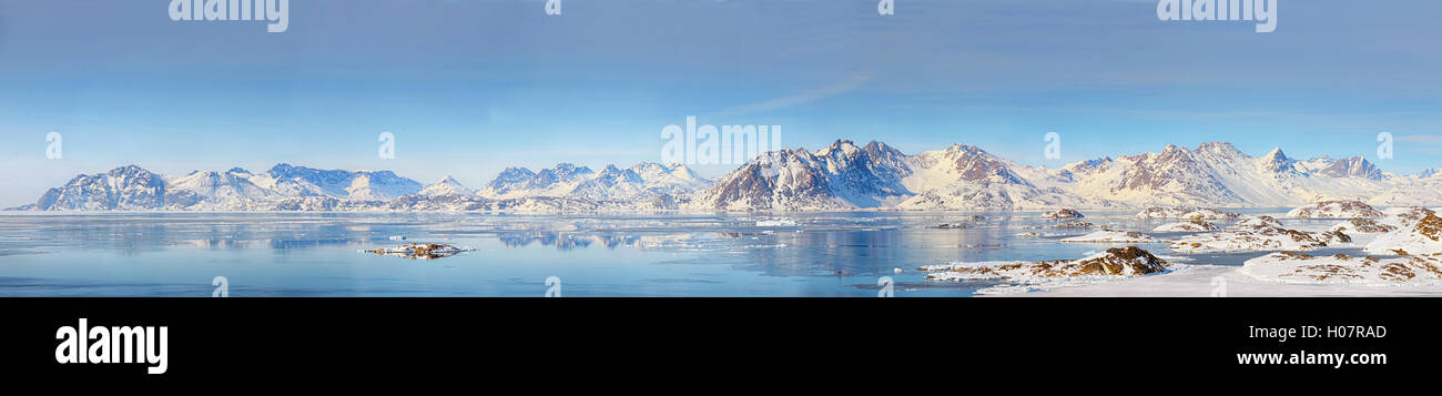 Panorama della Groenlandia Foto Stock