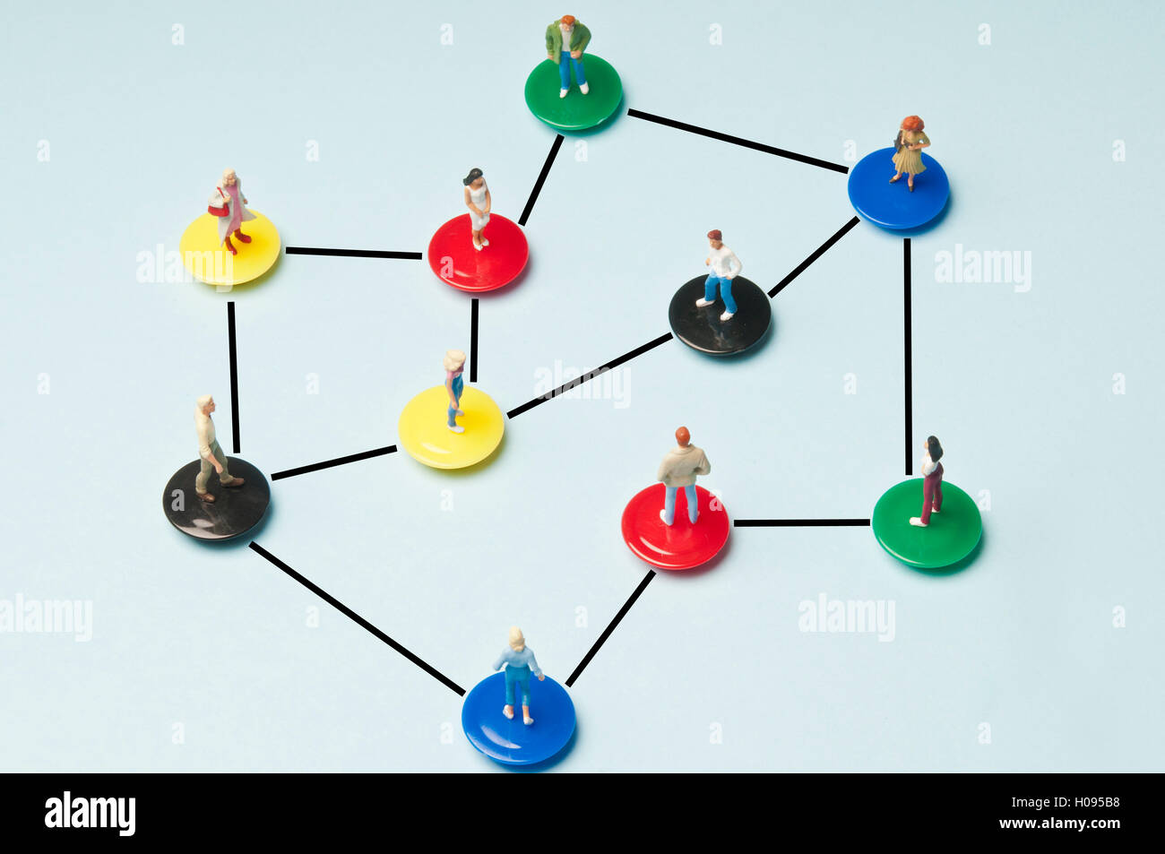 Il social networking e speed dating concept Foto Stock