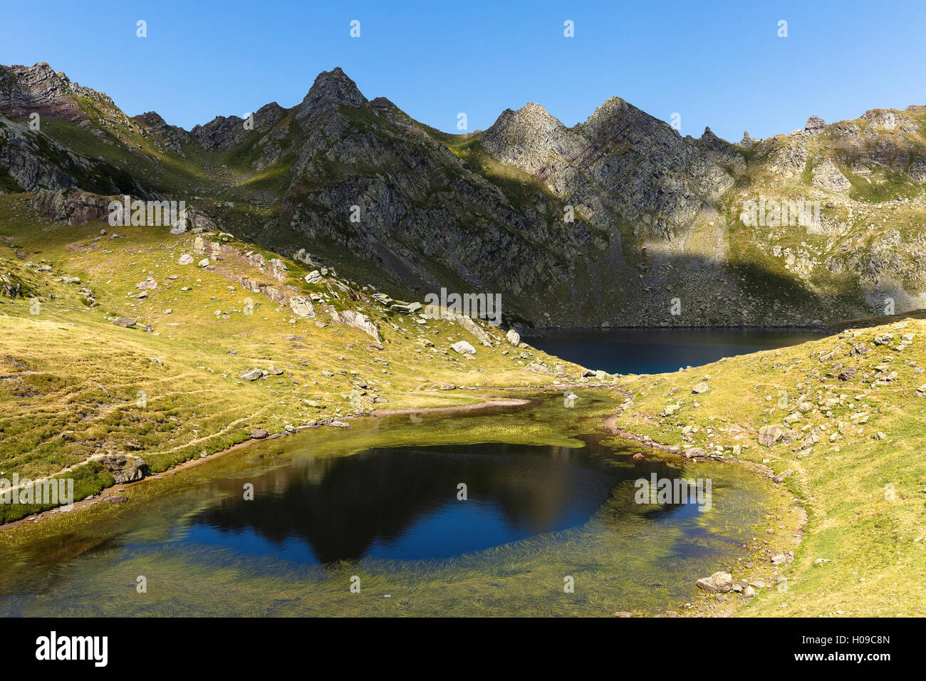 Lago Bersau, Ayous laghi itinerario, Pirenei, Francia, Europa Foto Stock