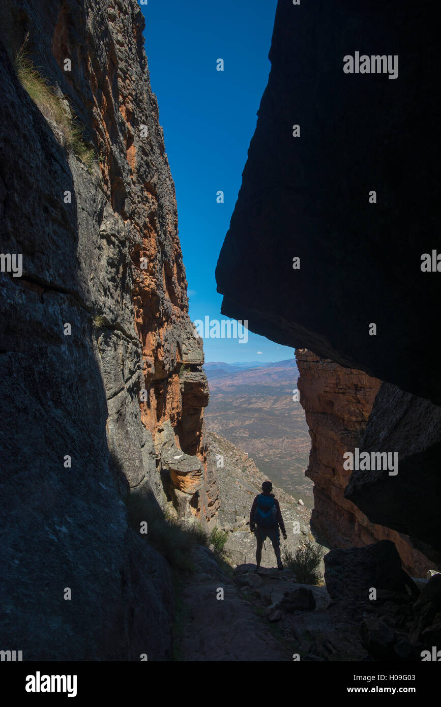 Trekking in montagna Cederberg, Western Cape, Sud Africa e Africa Foto Stock
