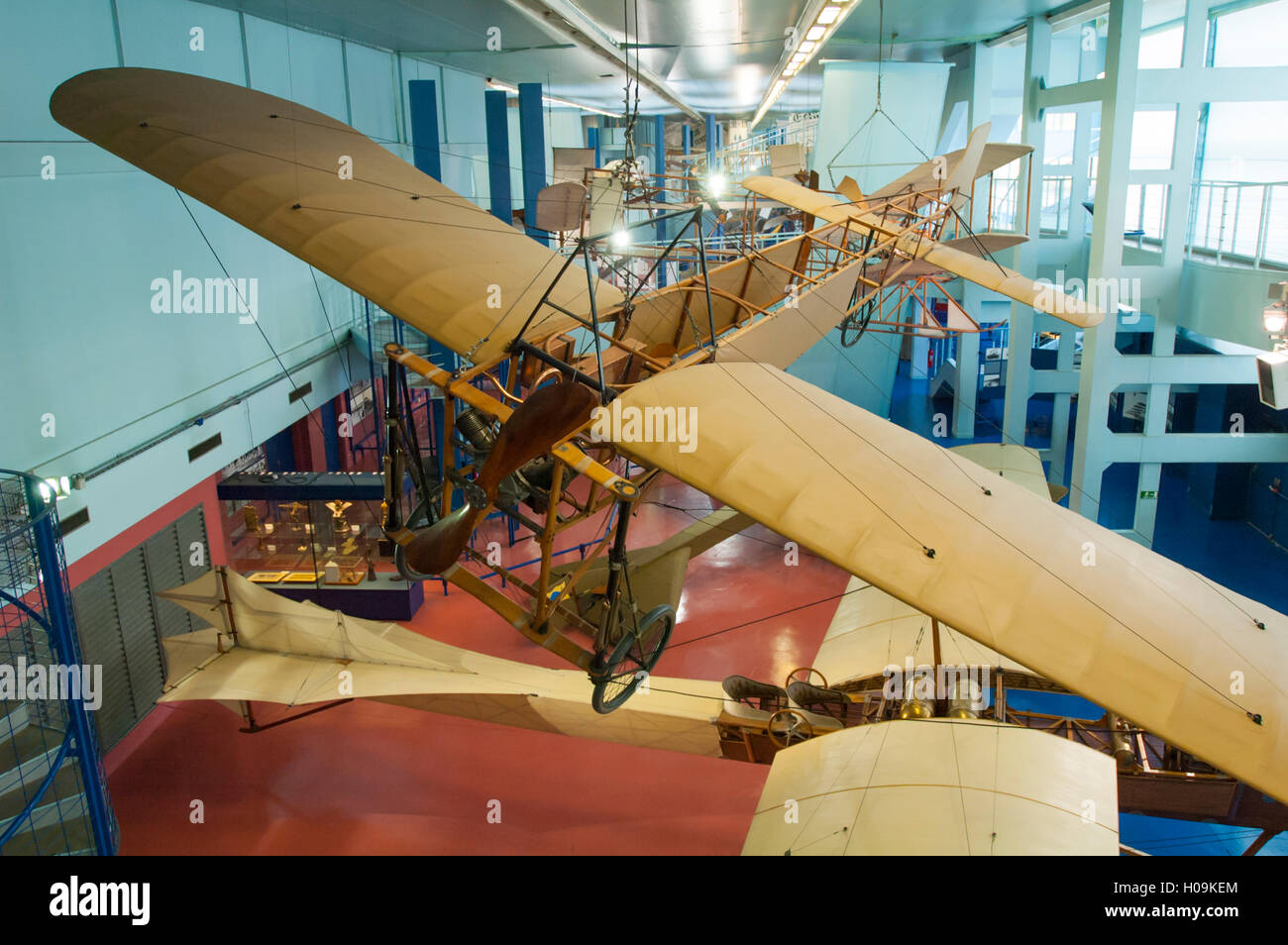Francia, Seine-Saint-Denis (93), aeroporto di Parigi le Bourget, museo dell'Air de l'espace, prima sala storica degli aerei con aereo Bleriot Foto Stock