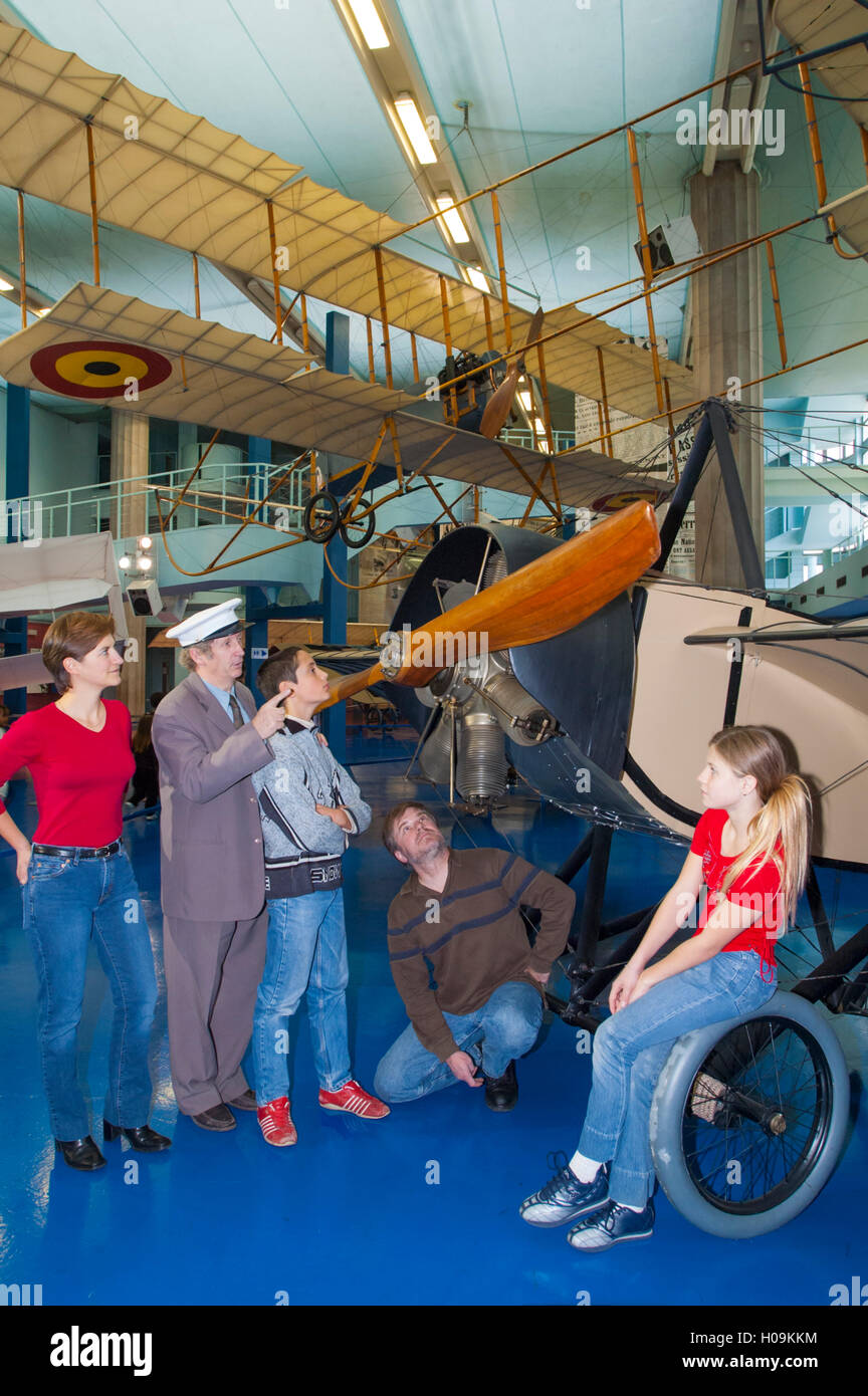 Francia, Seine-Saint-Denis (93), aeroporto Paris le Bourget, museo dell'aria de l'espace, visita guidata da Gerard Feldzer & Morane-Saulnier tipo H. Foto Stock