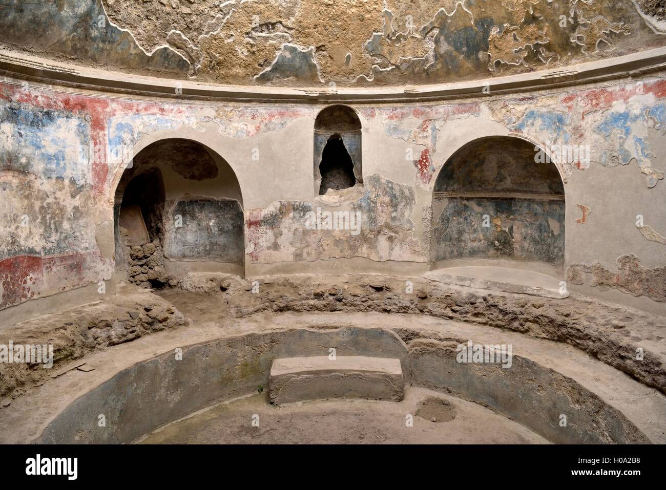 Bagni Stabian, antiche città di Pompei, Campania, Italia Foto Stock