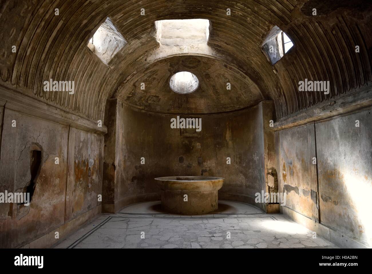 Bagni Stabian, antiche città di Pompei, Campania, Italia Foto Stock