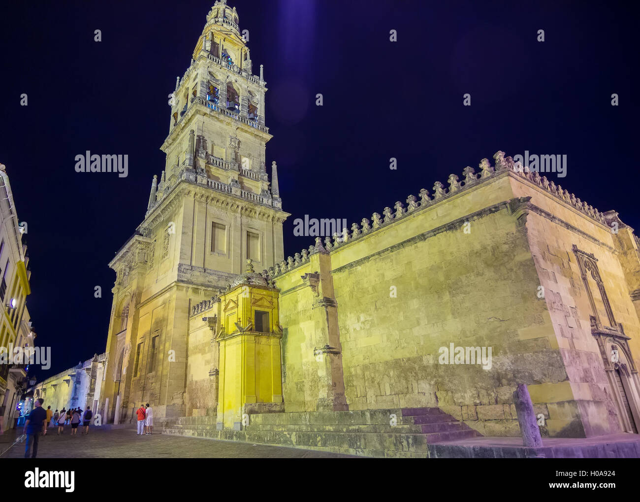 Torre campanaria della famosa Moschea di Cordova, Spagna Foto Stock