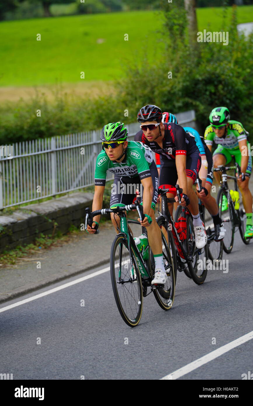 Ciclisti al Tour of Britain Cycle Race, Foto Stock