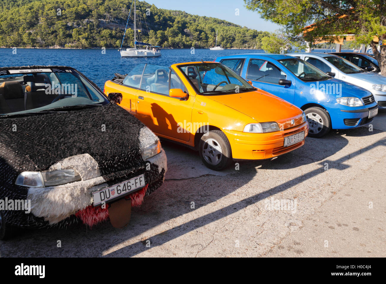 Noleggio auto a isola di Mljet Foto Stock