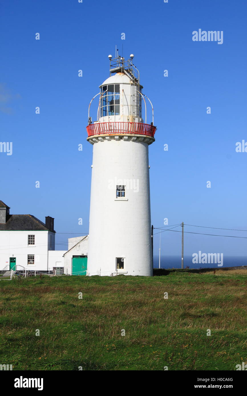 Loop Head Lighthouse. County Clare, Irlanda Foto Stock