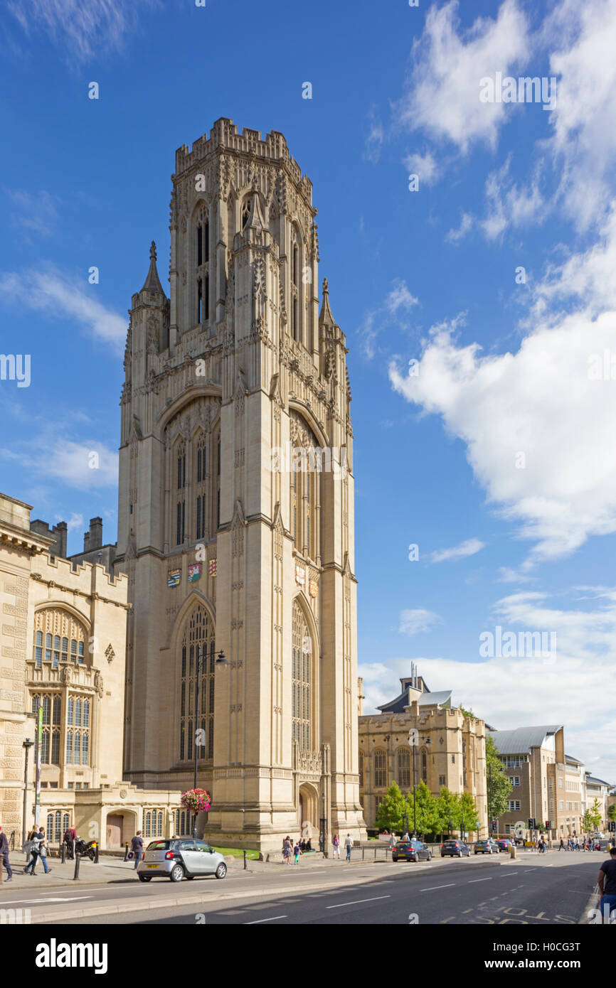 Il Wills Memorial Building, Università di Bristol, Park Street, Bristol, Inghilterra, Regno Unito Foto Stock
