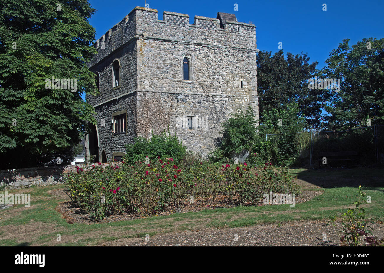 Minster Abbey, Gate House, Isle of Sheppey, Kent, Inghilterra Foto Stock