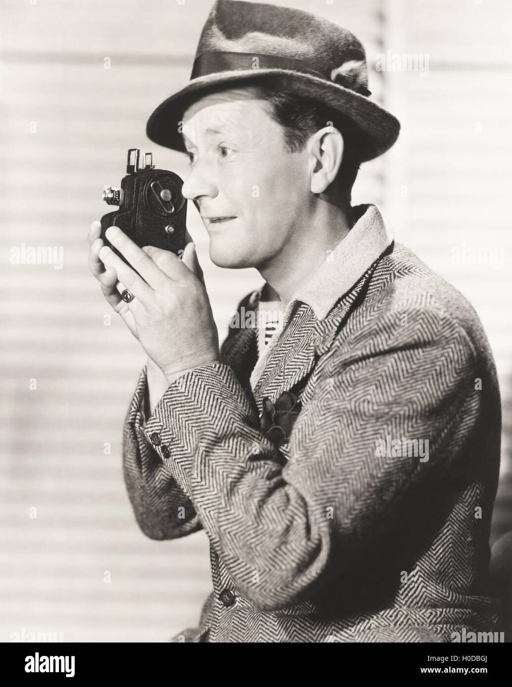 L'uomo le riprese di filmati Foto Stock