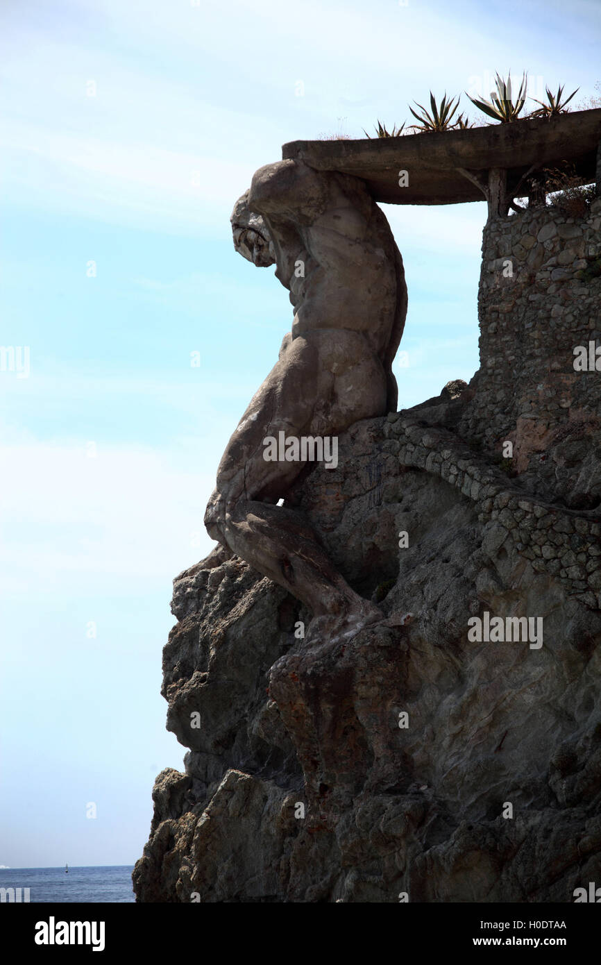 Scultura gigante di Monterosso al Mare, Liguria, Italia Foto Stock