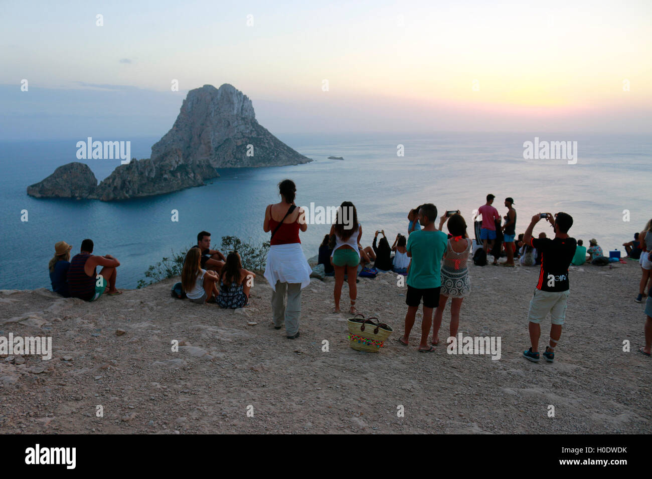 Isla de Es Vedra, Ibiza, Spanien. Foto Stock