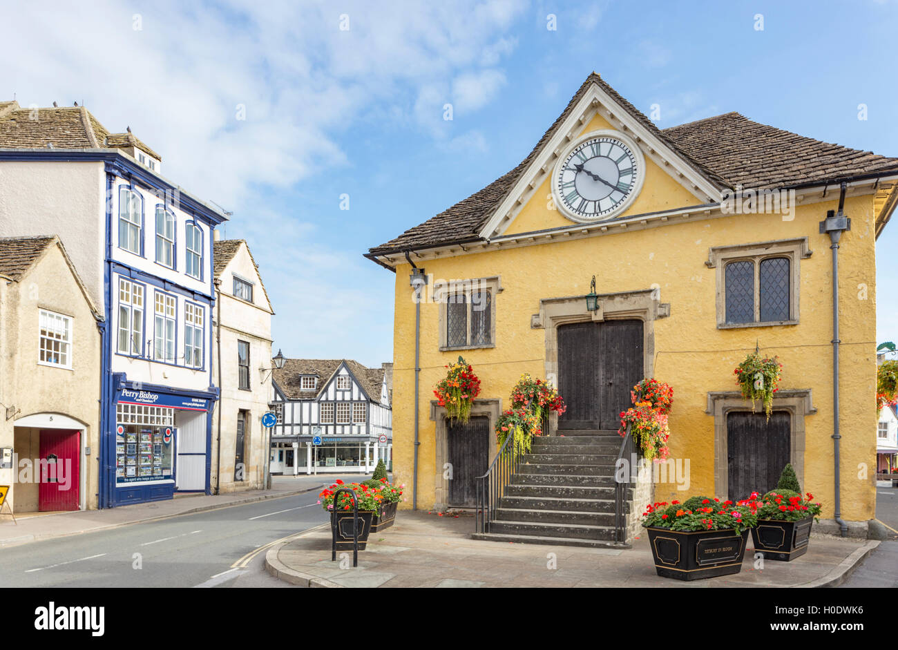 La casa di mercato (1665), a Tetbury Gloucestershire, England, Regno Unito Foto Stock