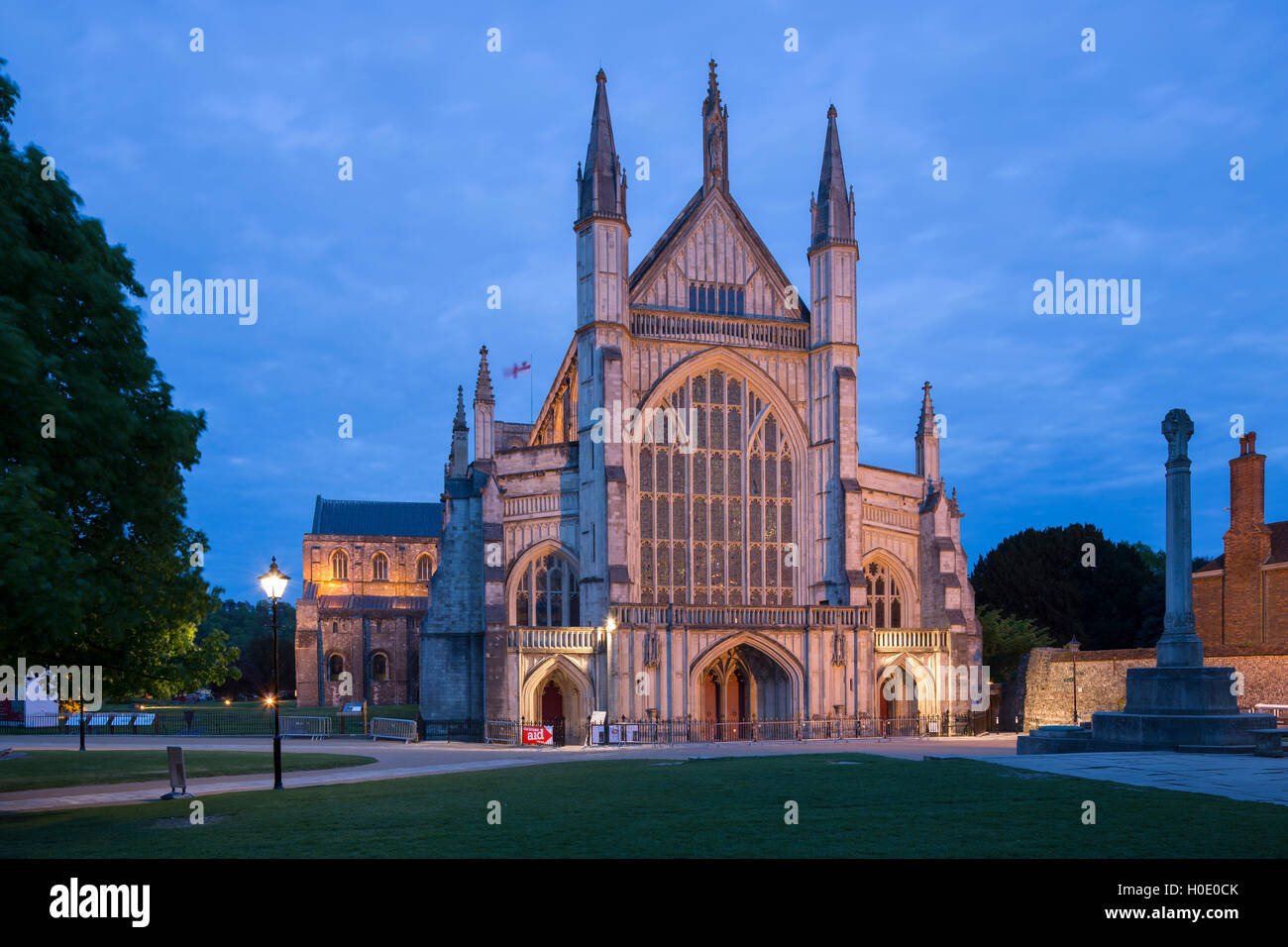 La Cattedrale di Winchester. Winchester. Hampshire. In Inghilterra. Regno Unito Foto Stock
