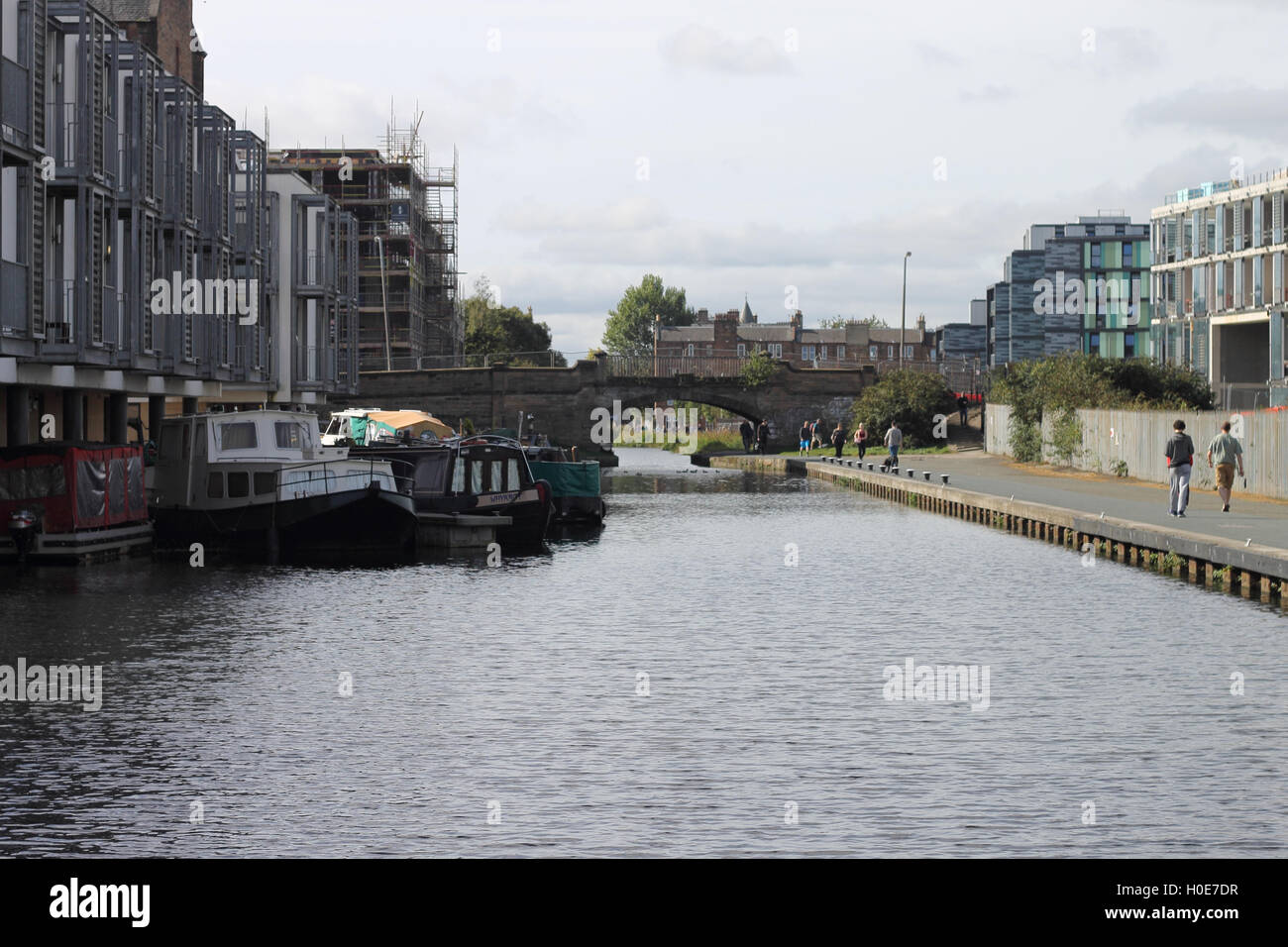Edinburgh Canal a piedi Foto Stock