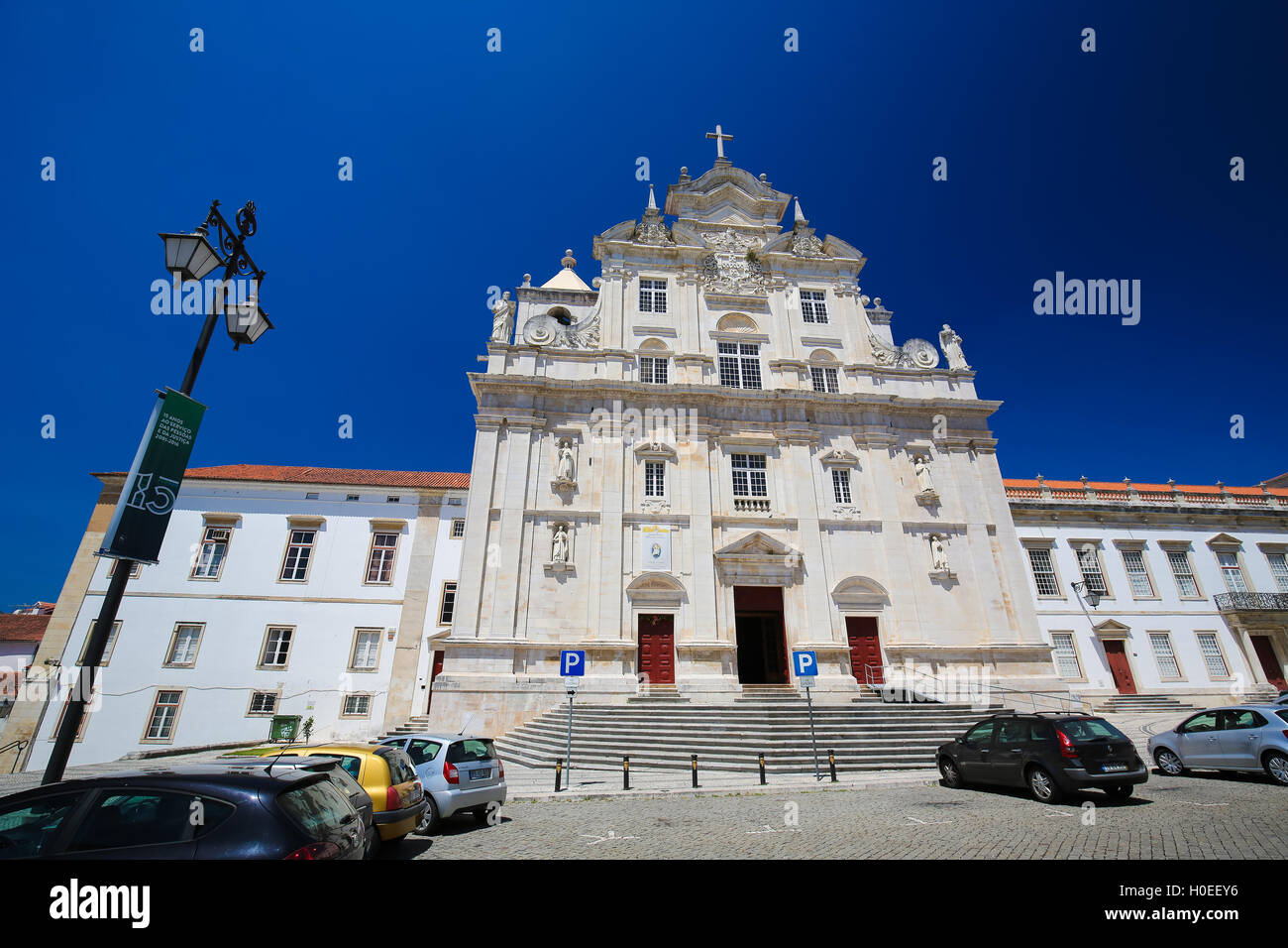 La nuova cattedrale o se Nova di Coimbra o la Cattedrale del Santo Nome di Gesù in Portogallo Foto Stock