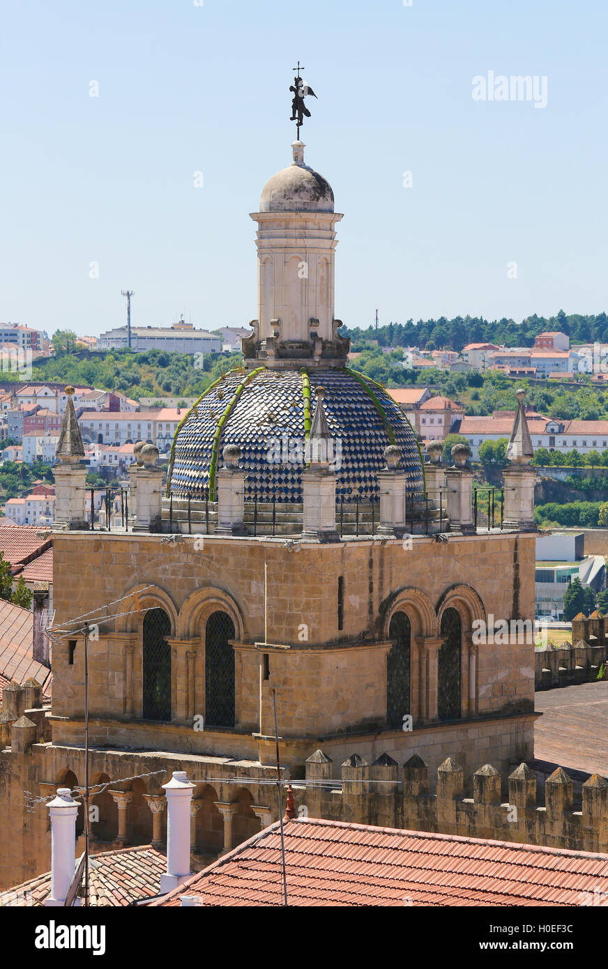 Famoso'antica cattedrale romanica o se Velha (XII secolo) di Coimbra, Portogallo Foto Stock