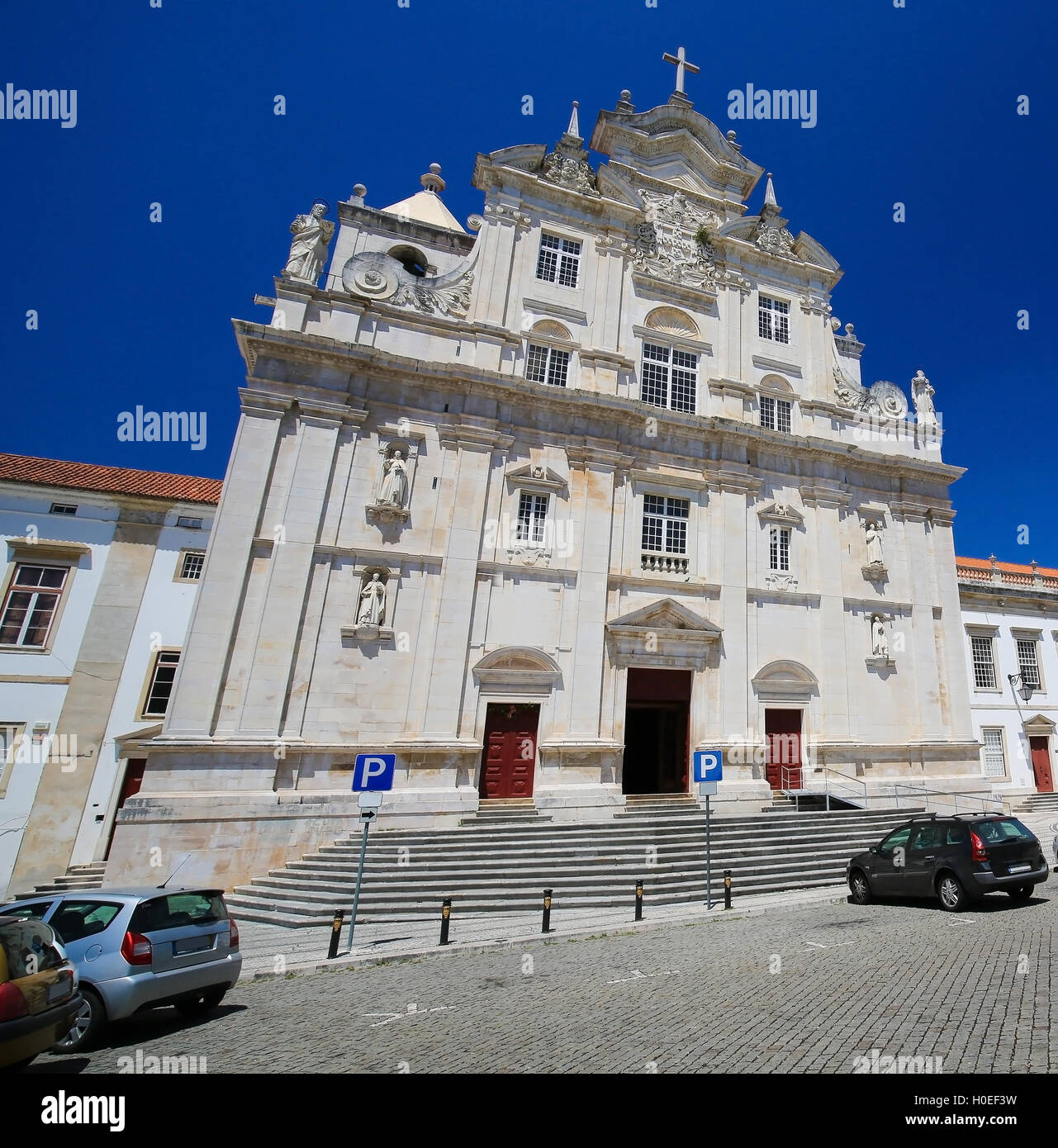 La nuova cattedrale o se Nova di Coimbra o la Cattedrale del Santo Nome di Gesù in Portogallo Foto Stock