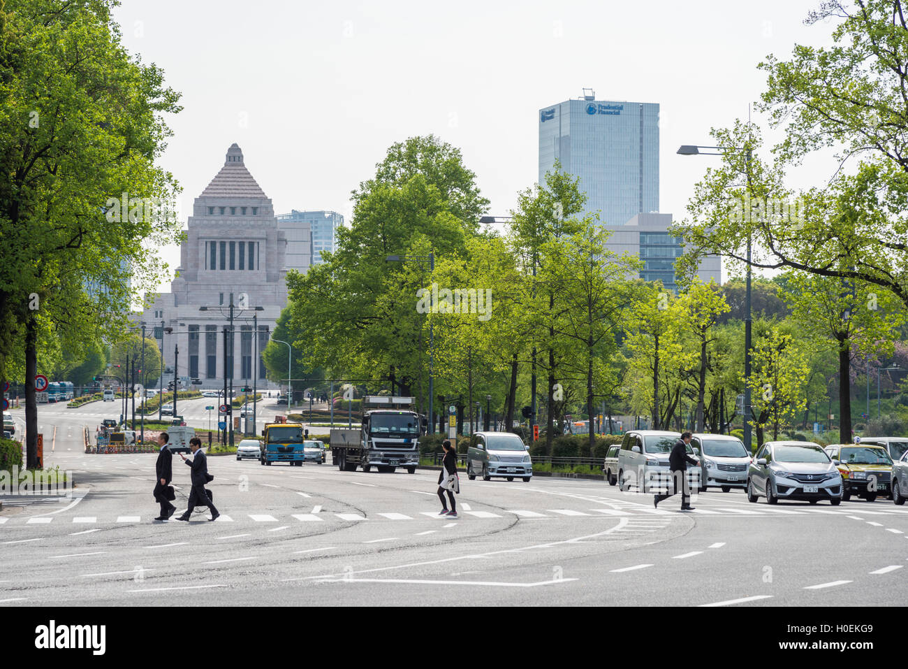 National Diet Building, Kasumigaseki, Chiyoda-Ku,Tokyo, Giappone Foto Stock