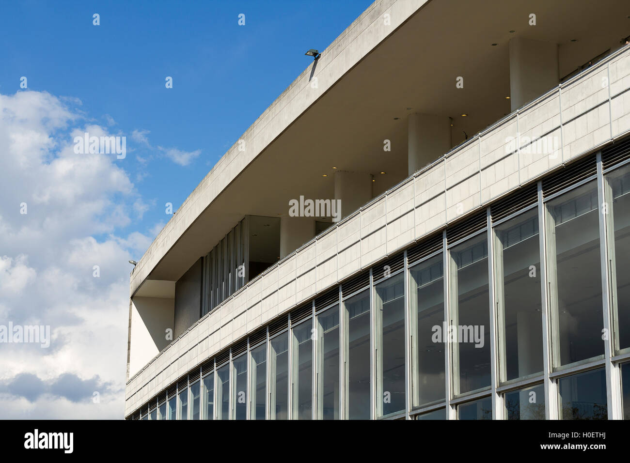 Royal Festival Hall a Londra il South Bank dettaglio Foto Stock