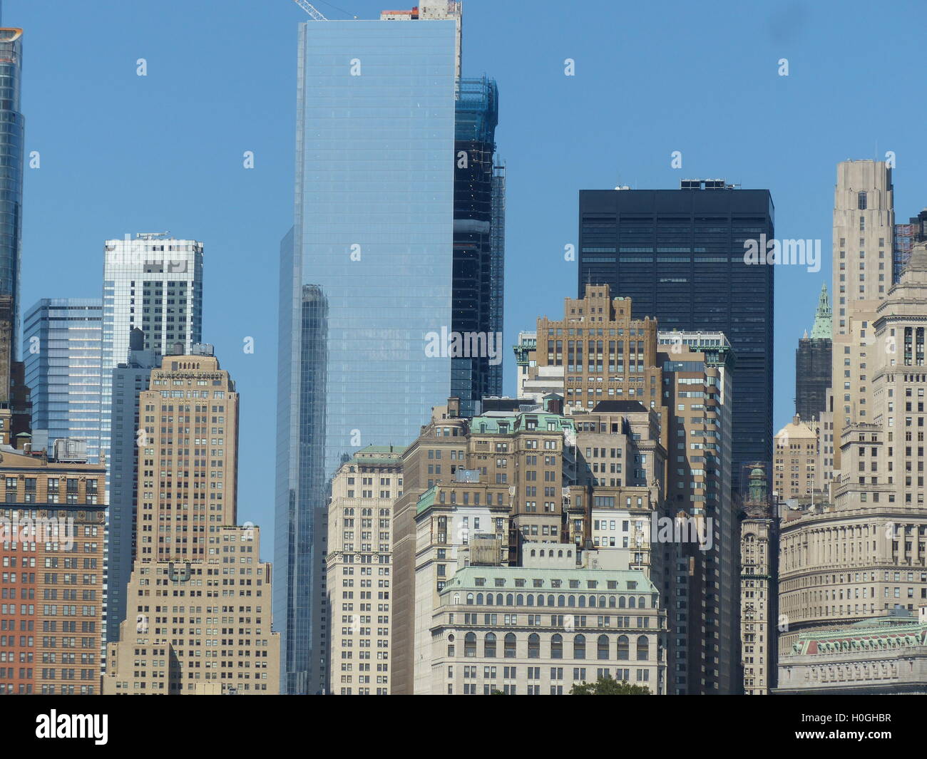 Il centro di Manhattan torri di uffici Foto Stock