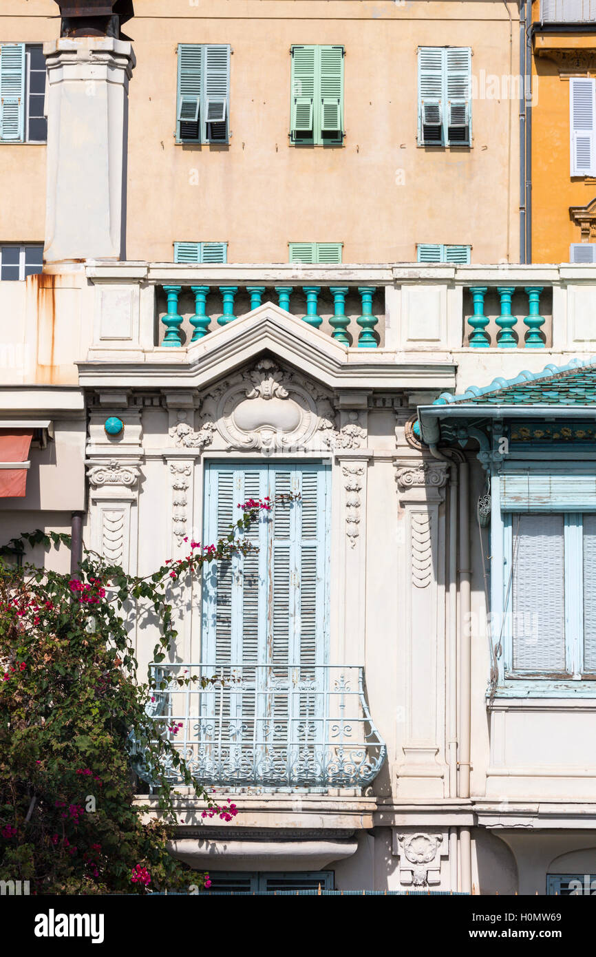 Dettagli architettonici, Nice, Alpes-Maritimes, Costa Azzurra, Francia Foto Stock