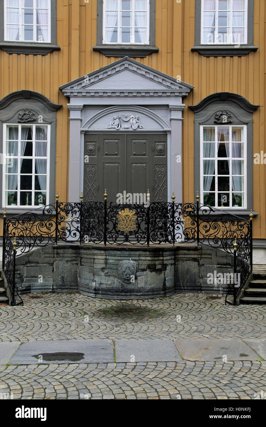 Stiftsgarden palazzo nella città di Trondheim, Norvegia Foto Stock