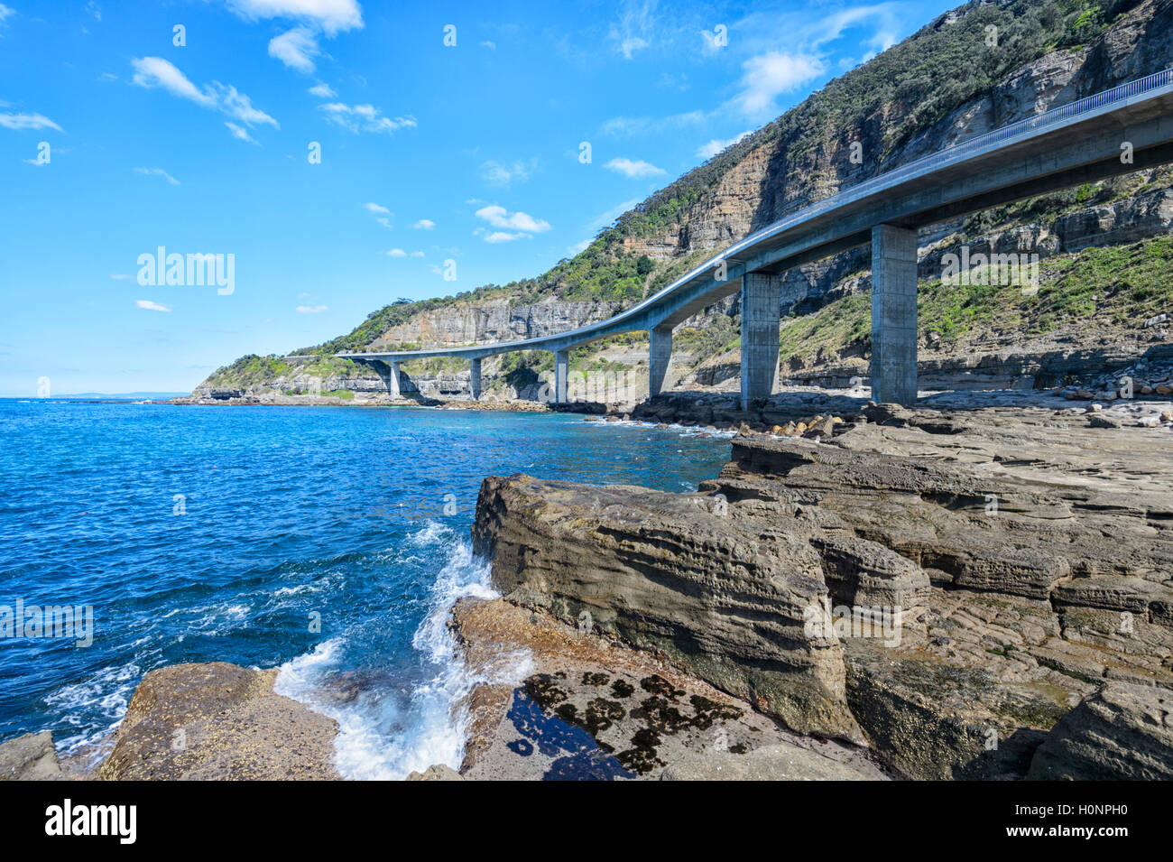 Sea Cliff Bridge, Grand Pacific Drive, Coalcliff, regione di Illawarra, Nuovo Galles del Sud, NSW, Australia Foto Stock