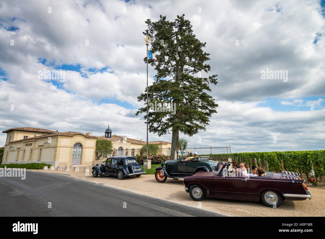 Chateau Petrus, Pomerol, Bordeaux, Francia, Unione Europea, Europa Foto Stock