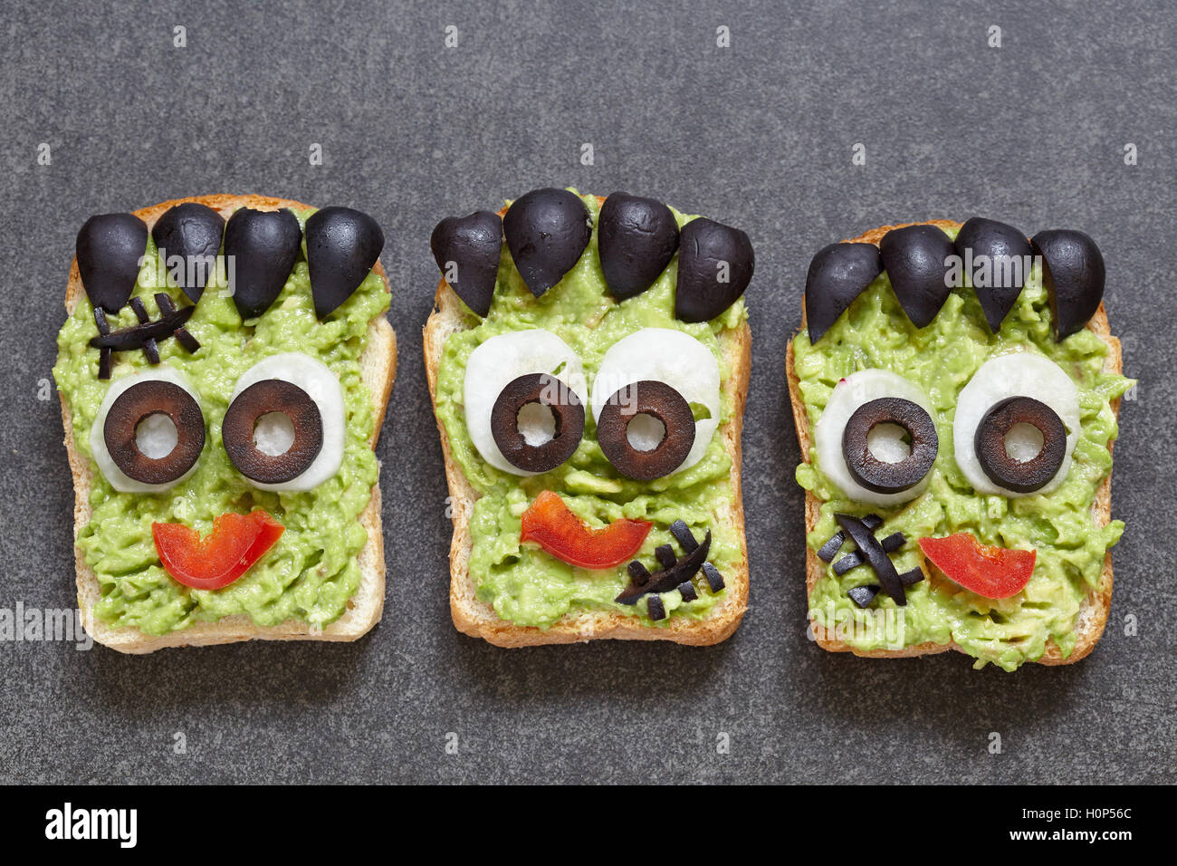 Halloween Green monster sandwich Foto Stock