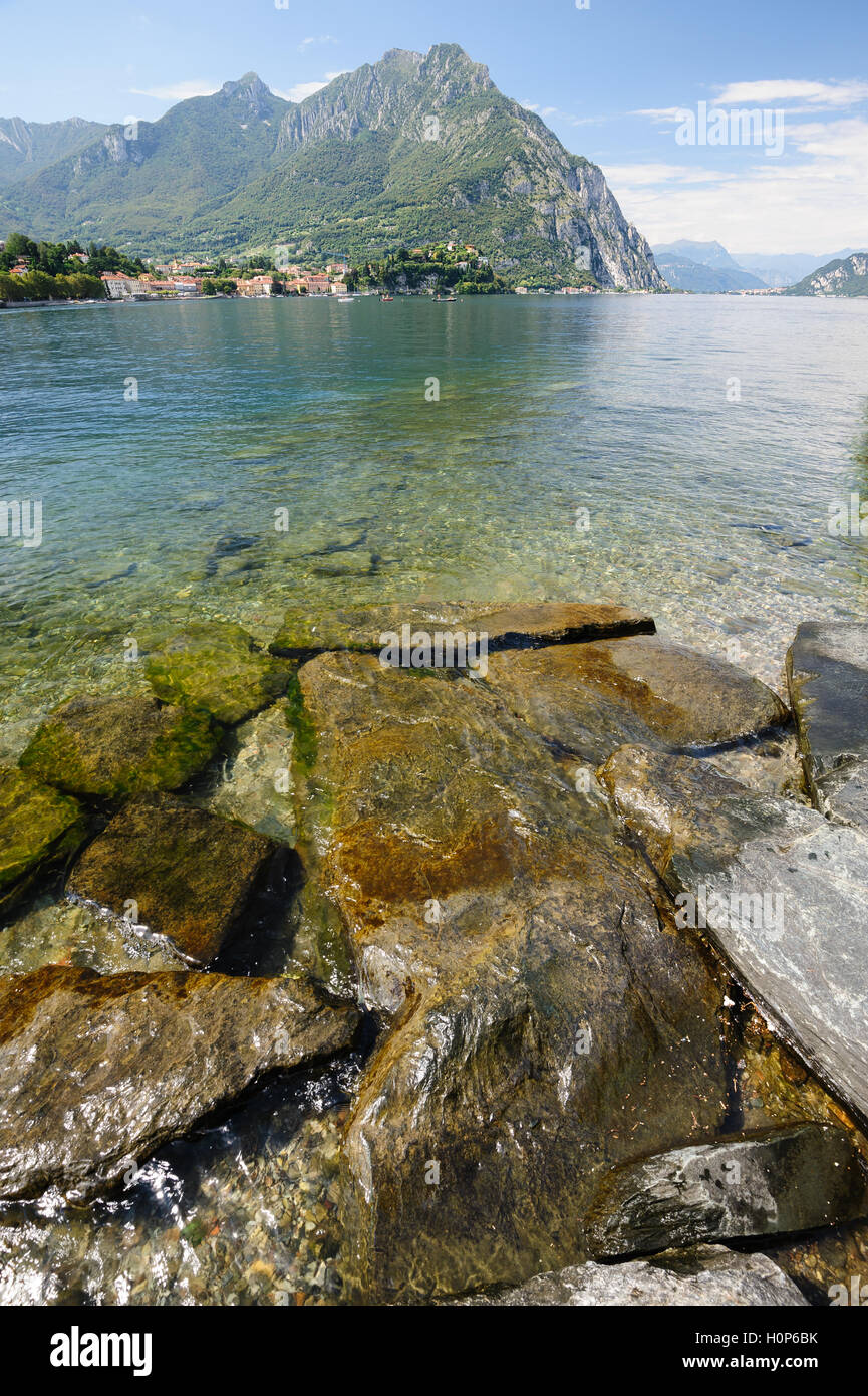 Il lago di Como in Italia settentrionale Foto Stock