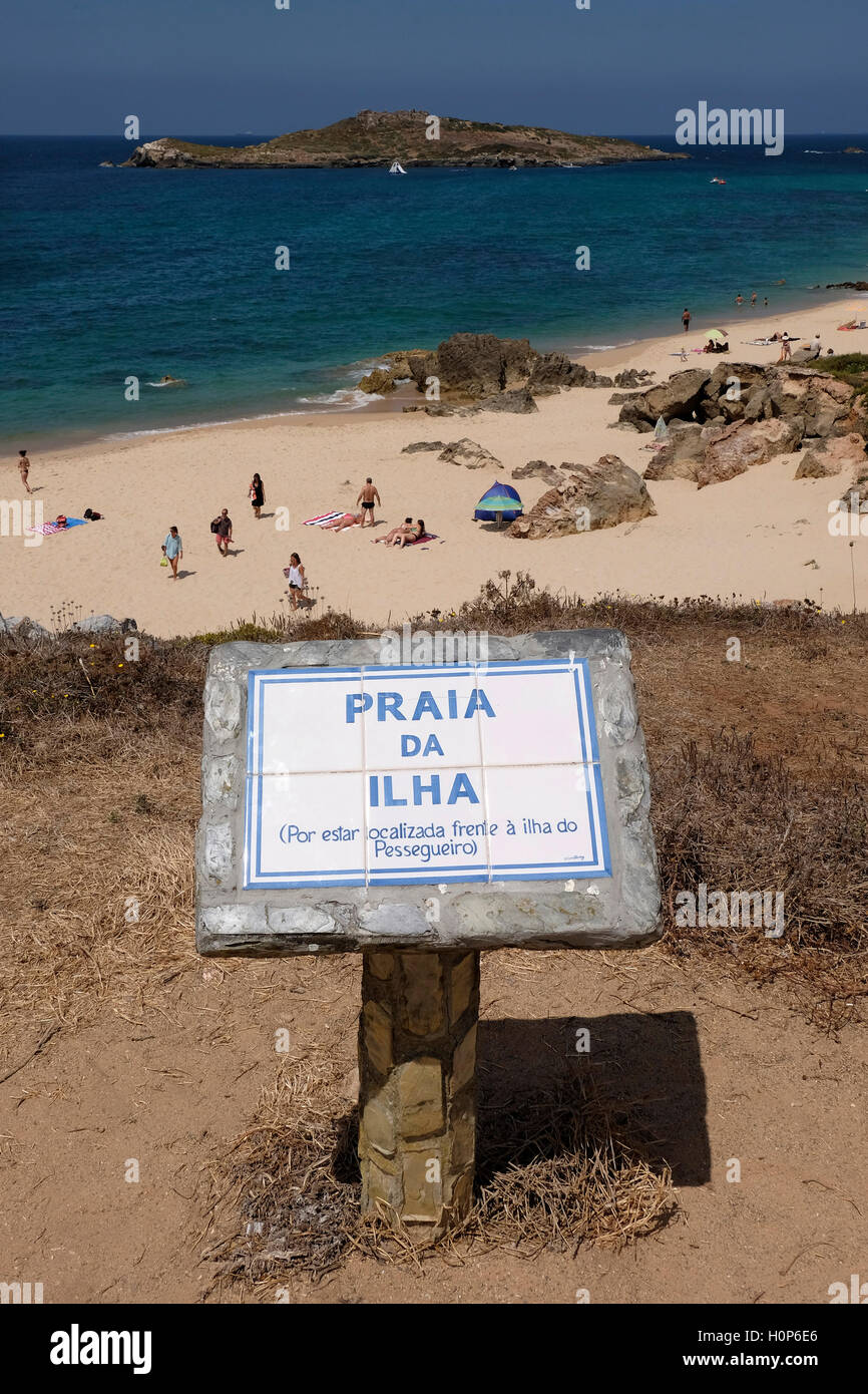 Ilha do Pessegueiro in Porto Covo, Costa Vicentina, Alentejo, Portogallo Foto Stock