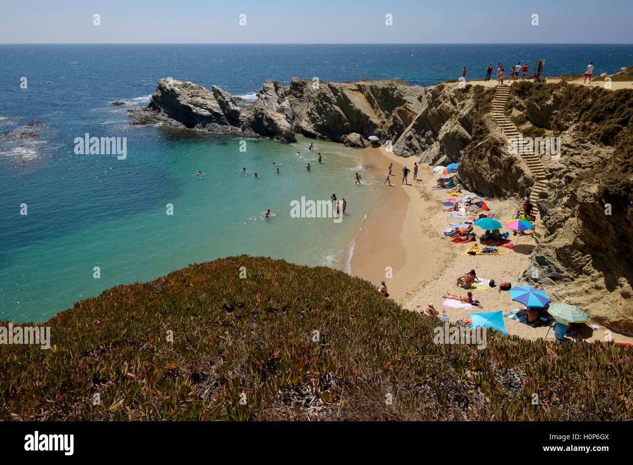 Porto Covo beach, Costa Vicentina, Alentejo, Portogallo Foto Stock