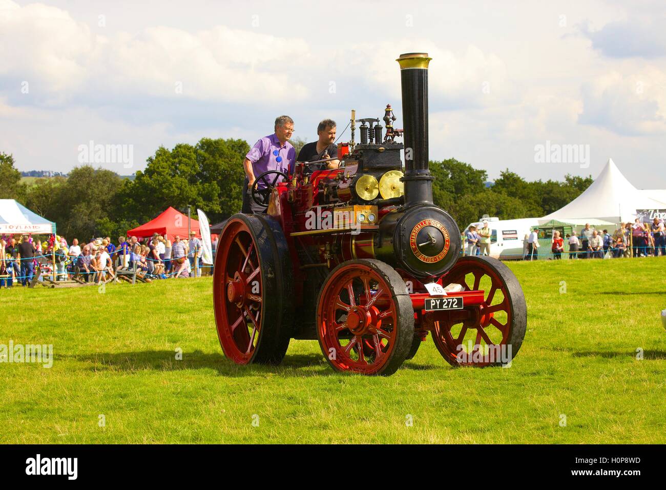 Il Marshalls' composto motore di trazione. Bellingham Show e Country Festival, Bellingham, Northumberland, Inghilterra, Regno Unito. Foto Stock