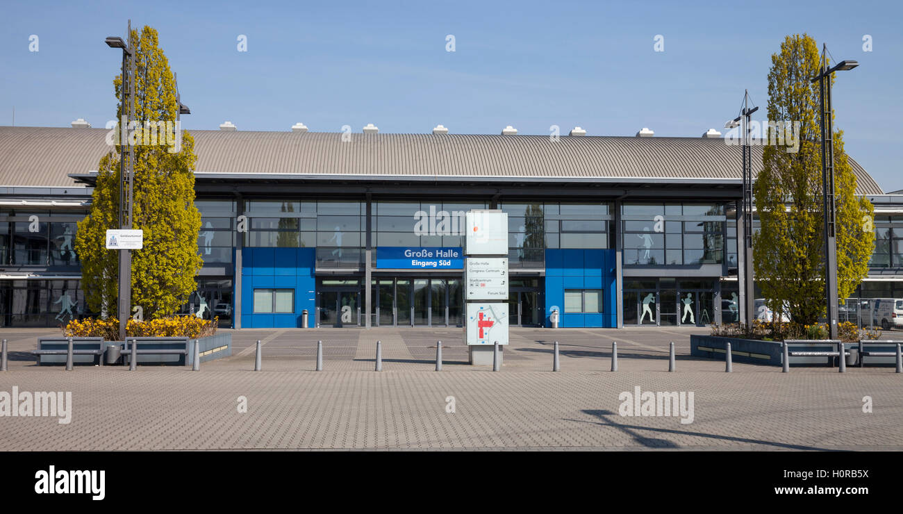 Congress Centrum, Halle Münsterland, grande hall di ingresso sud, Münster, Münsterland, Renania settentrionale-Vestfalia, Germania Foto Stock