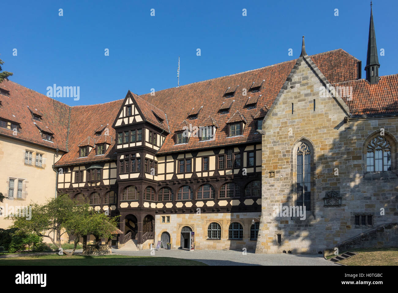 In Germania, in Baviera, Coburg, fortezza Veste, cortile Foto Stock