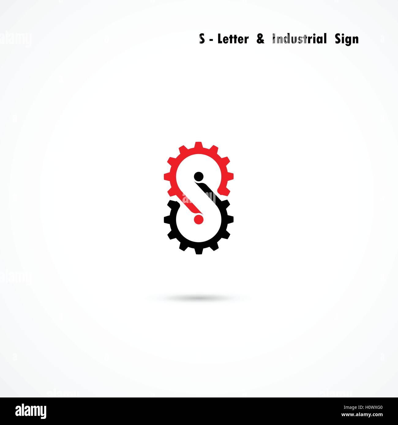 S-lettera e icona a ingranaggio design template vettoriale.S-alphabet vector design.aziendale e industriale simbolo creativo.vettore Illustrazione Vettoriale