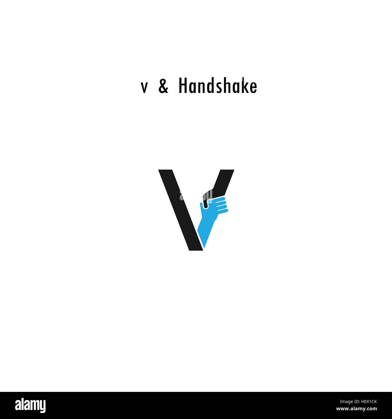 Creative V- lettera astratta icona logo design template vettoriale.offerta Business,icona di partenariato.aziendali e per l industriale Illustrazione Vettoriale